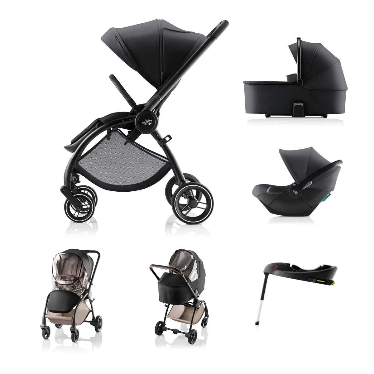 BRITAX Akčná sada kočíka Rio Style, Carbon Black