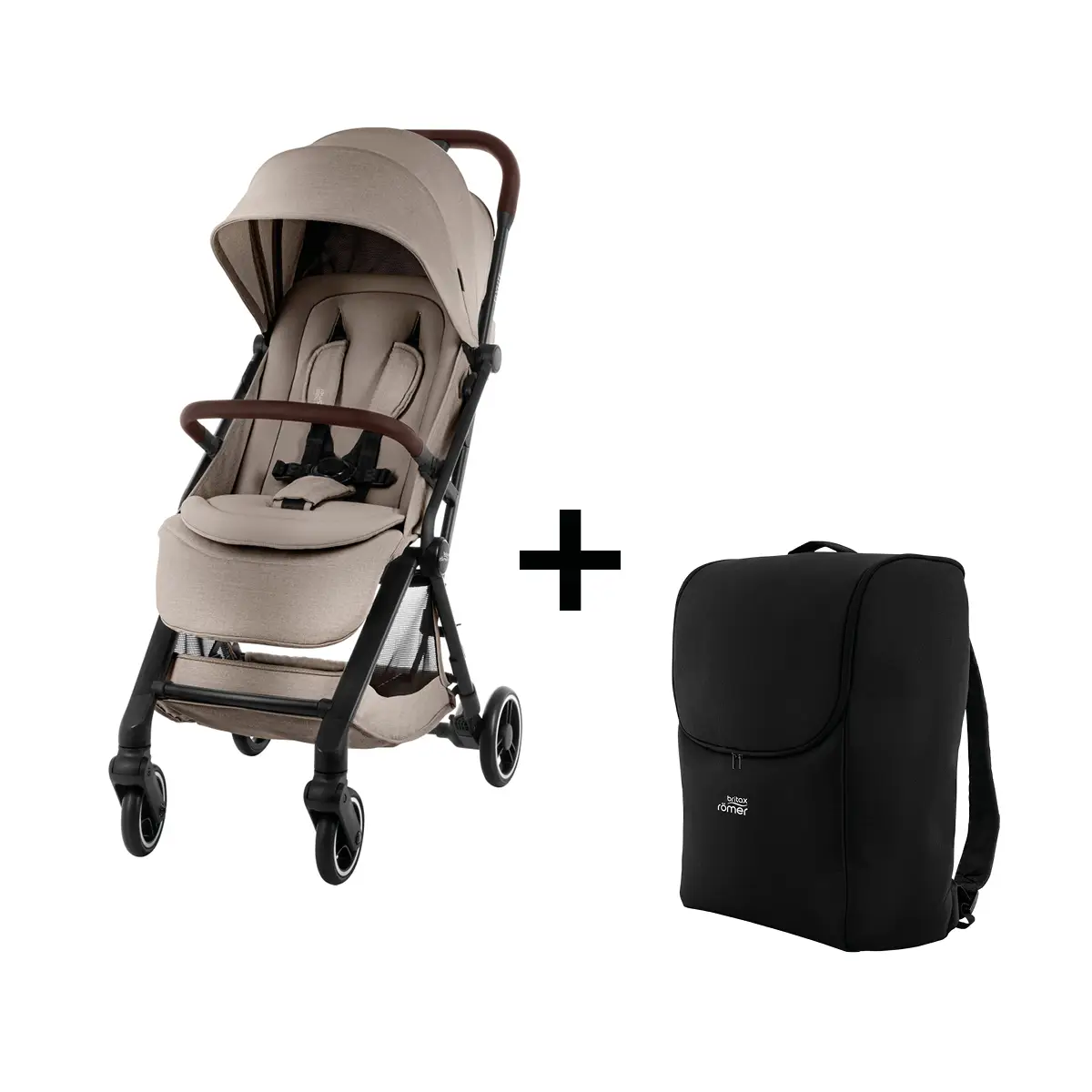 BRITAX Set Kočík FLYLITE + cestovná taška zadarmo, Teak