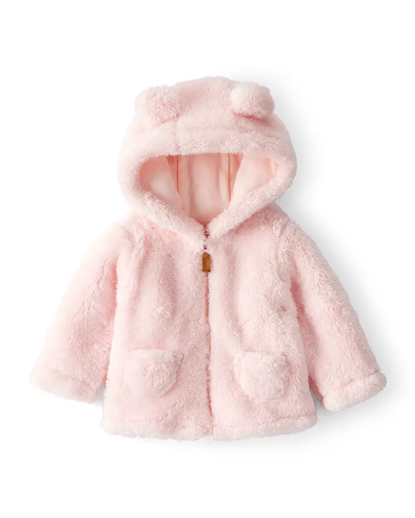 CARTER'S Bunda Sherpa na zips pink dievča NB/veľ.56