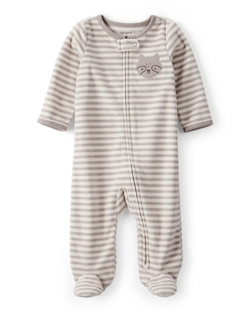 CARTER'S Overal na zips fleece Sleep & Play brown Fox chlapec PRE/veľ.46