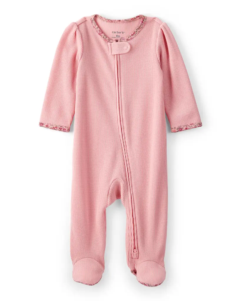 CARTER'S Overal na zips Sleep&Play SNP Floral trim dievča NB/veľ.56
