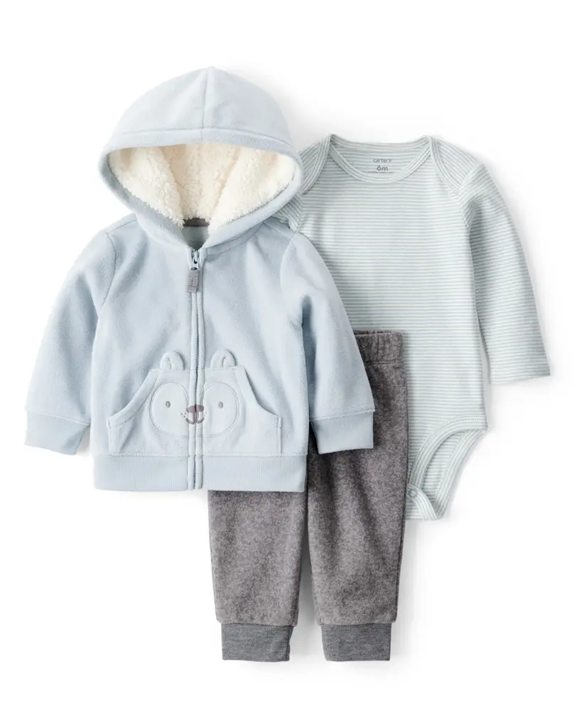 CARTER'S Set 3dielny body dl. rukáv ,mikina,nohavice blue chlapec 12m/veľ.80
