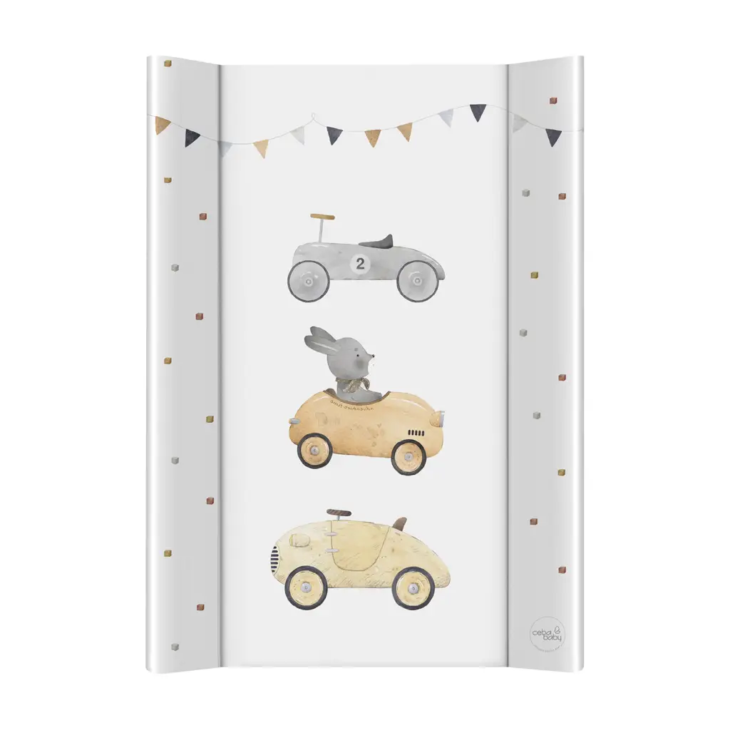 CEBA BABY Podložka prebaľovacia 2-hranná mäkká (50x70) Basic Bunny Driver