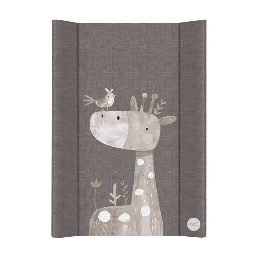 CEBA BABY Podložka prebaľovacia 2-hranná s pevnou doskou (50x70) Basic Friendly Giraffe