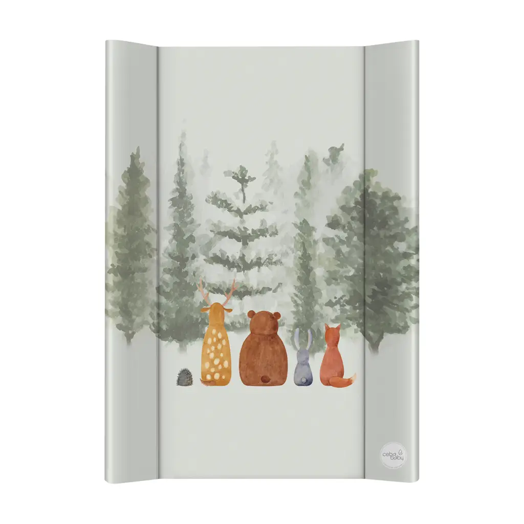 CEBA BABY Podložka prebaľovacia 2-hranná s pevnou doskou (50x70) Ultra Light Forest Companions