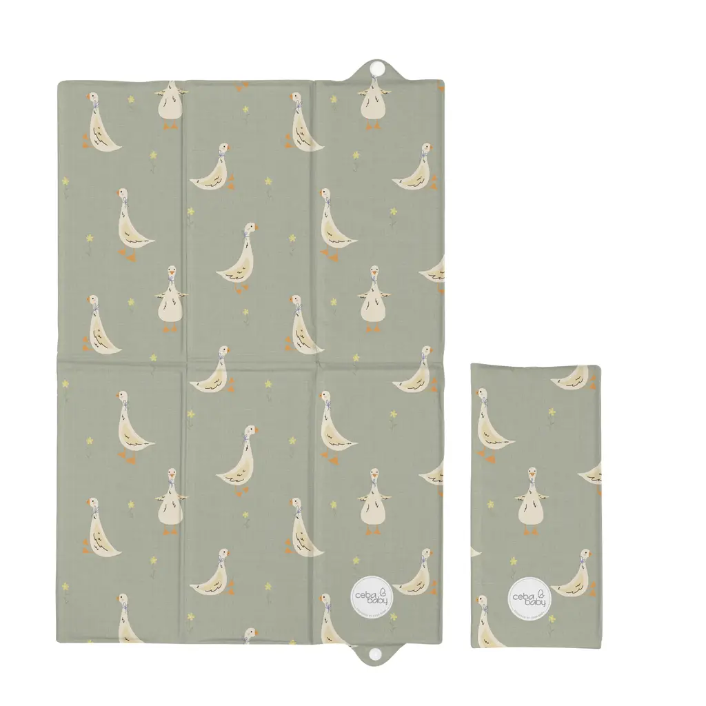 CEBA BABY Podložka prebaľovacia cestovná (60x40) Basic Little Ducks