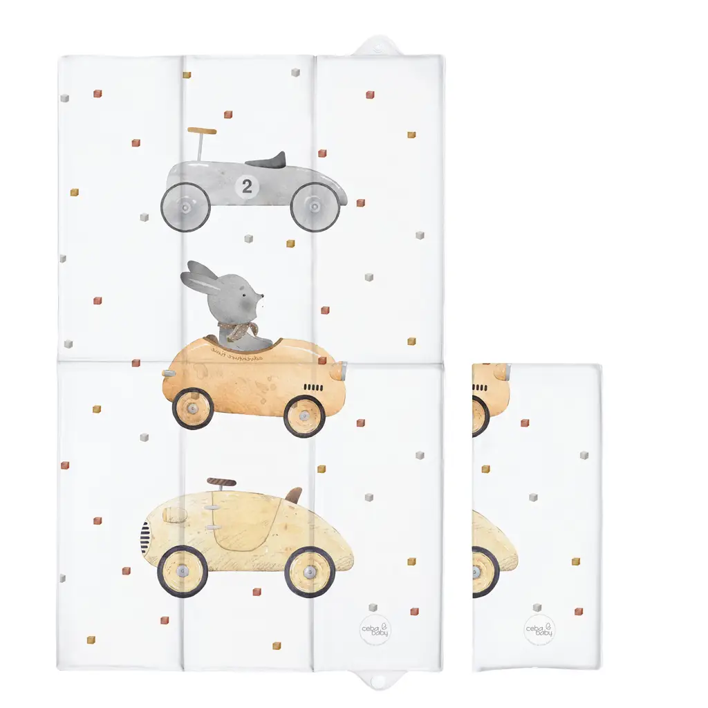 CEBA BABY Podložka prebaľovacia cestovná (80x50) Basic Bunny Driver