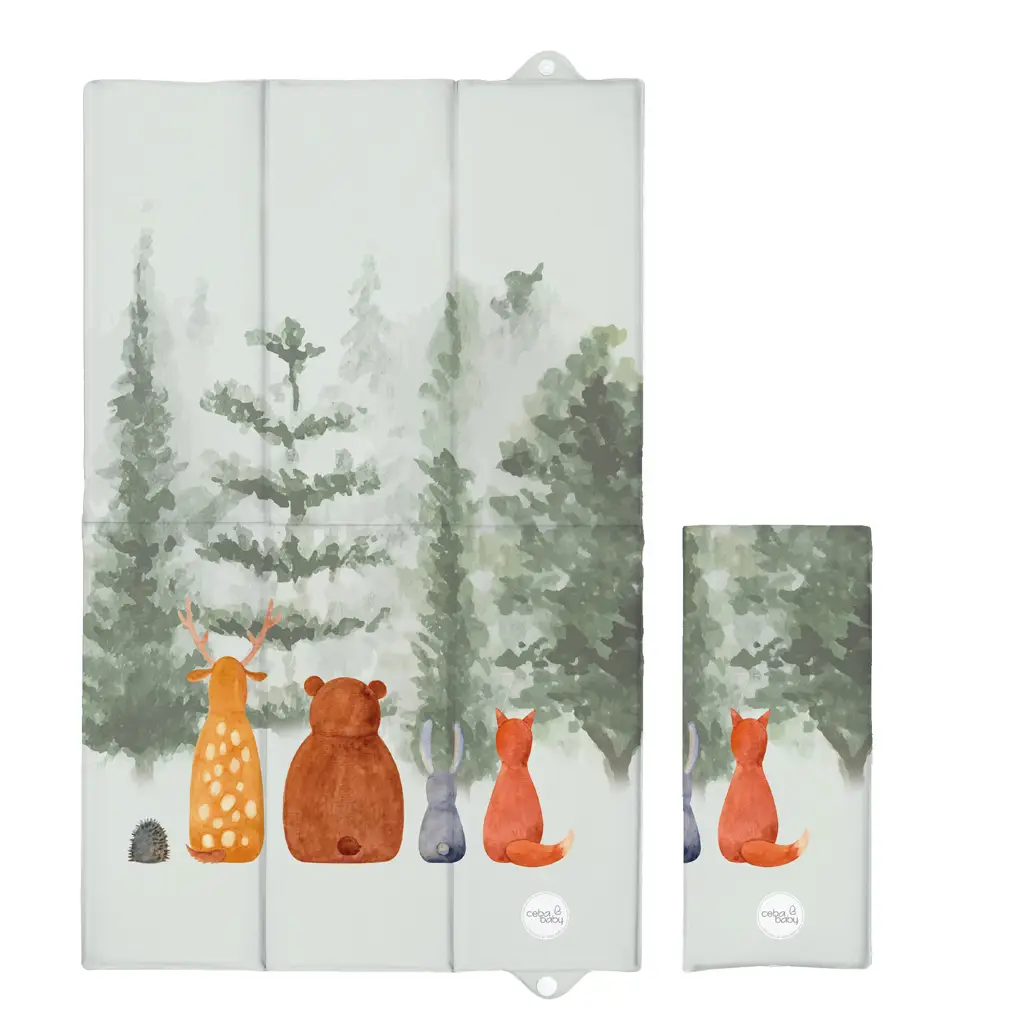CEBA BABY Podložka prebaľovacia cestovná (80x50) Basic Forest Companions