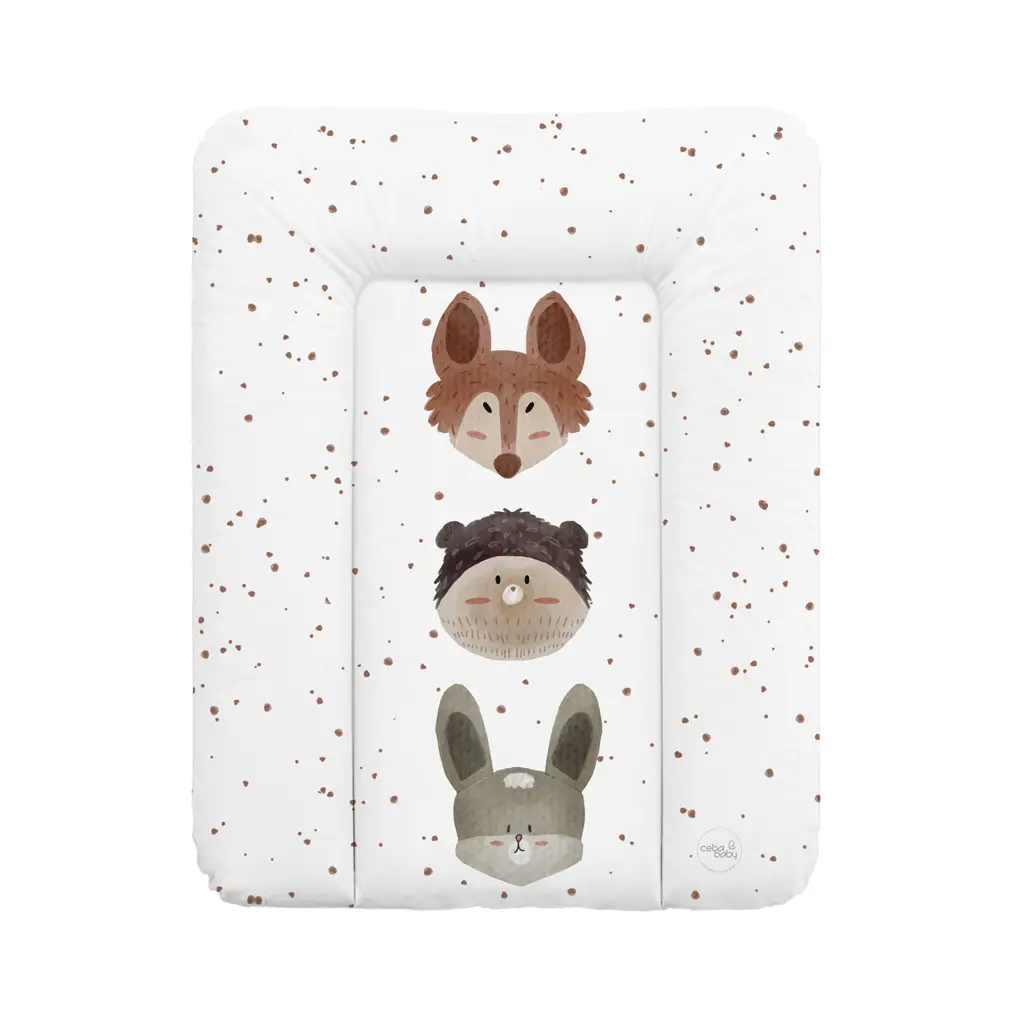 CEBA BABY Podložka prebaľovacia mäkká malá (50x70) Basic Cute Animals