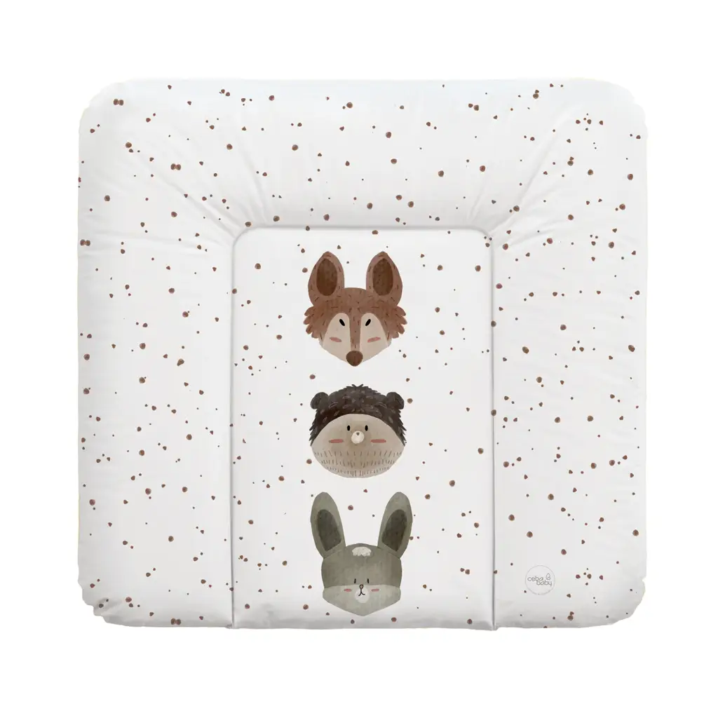 CEBA BABY Podložka prebaľovacia mäkká stredná (75x72) Basic Cute Animals