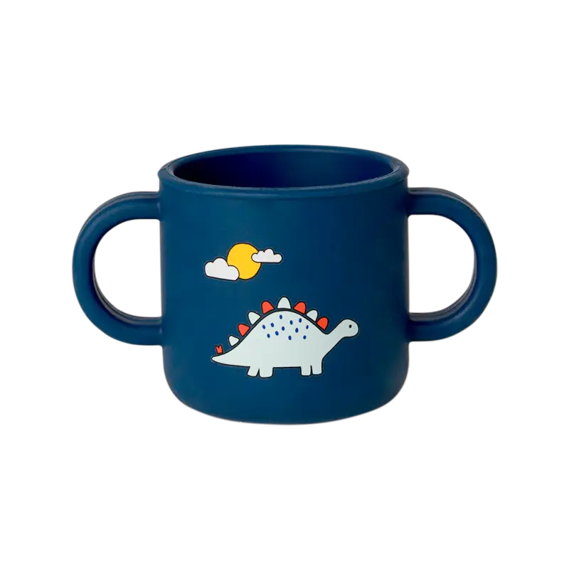 Citron Mini silikonový hrneček, 180ml - Blue Dino