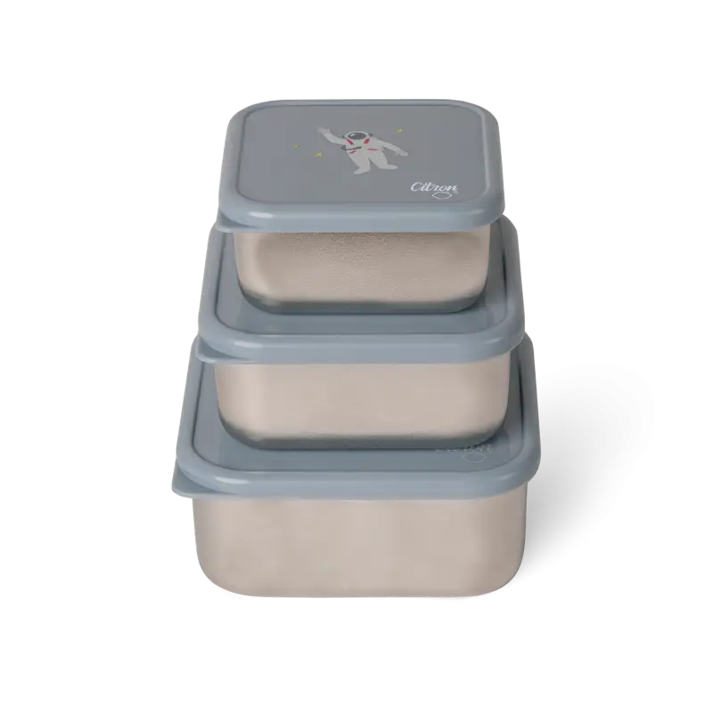 Citron Sada 3 stohovatelných boxů z nerezu - Spaceship