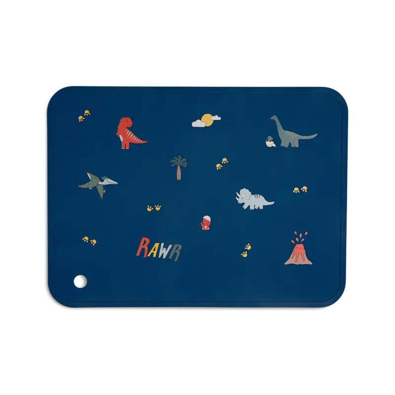 Citron Silikonová podložka, obdélník - Blue Dino