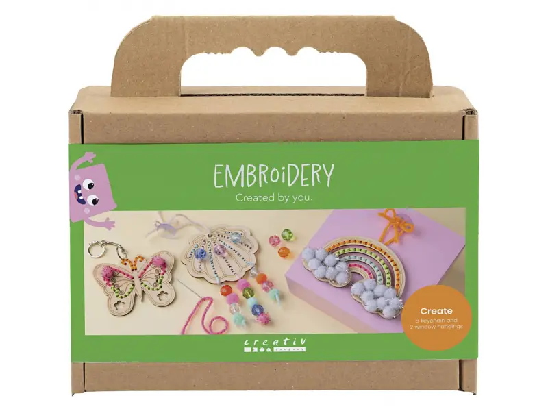 Creativ Company Kreativní sada Vyšívání dřevěných dekorací