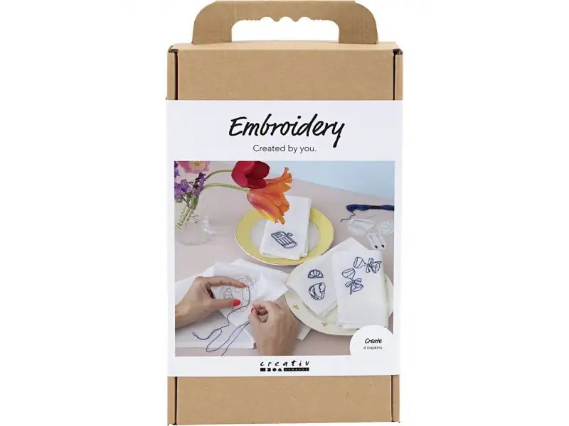 Creativ Company Kreativní sada Vyšívání textilních ubrousků