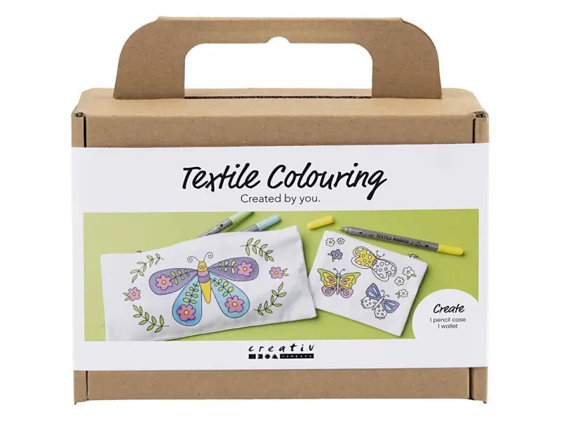 Creativ Company Kreatívna sada Mini Craft Kit Textile Colouring Butterflies