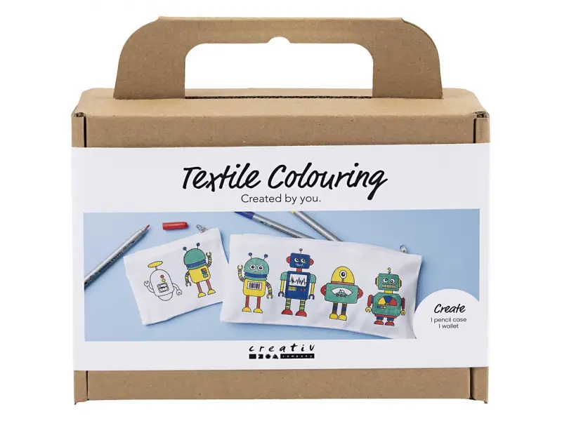 Creativ Company Kreatívna sada Mini Craft Kit Textile Colouring Robot