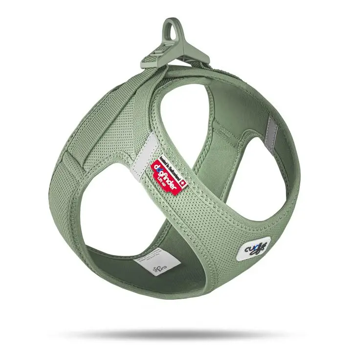 CURLI Postroj pre psov so sponou Air-Mesh Olive L, 8-13 kg
