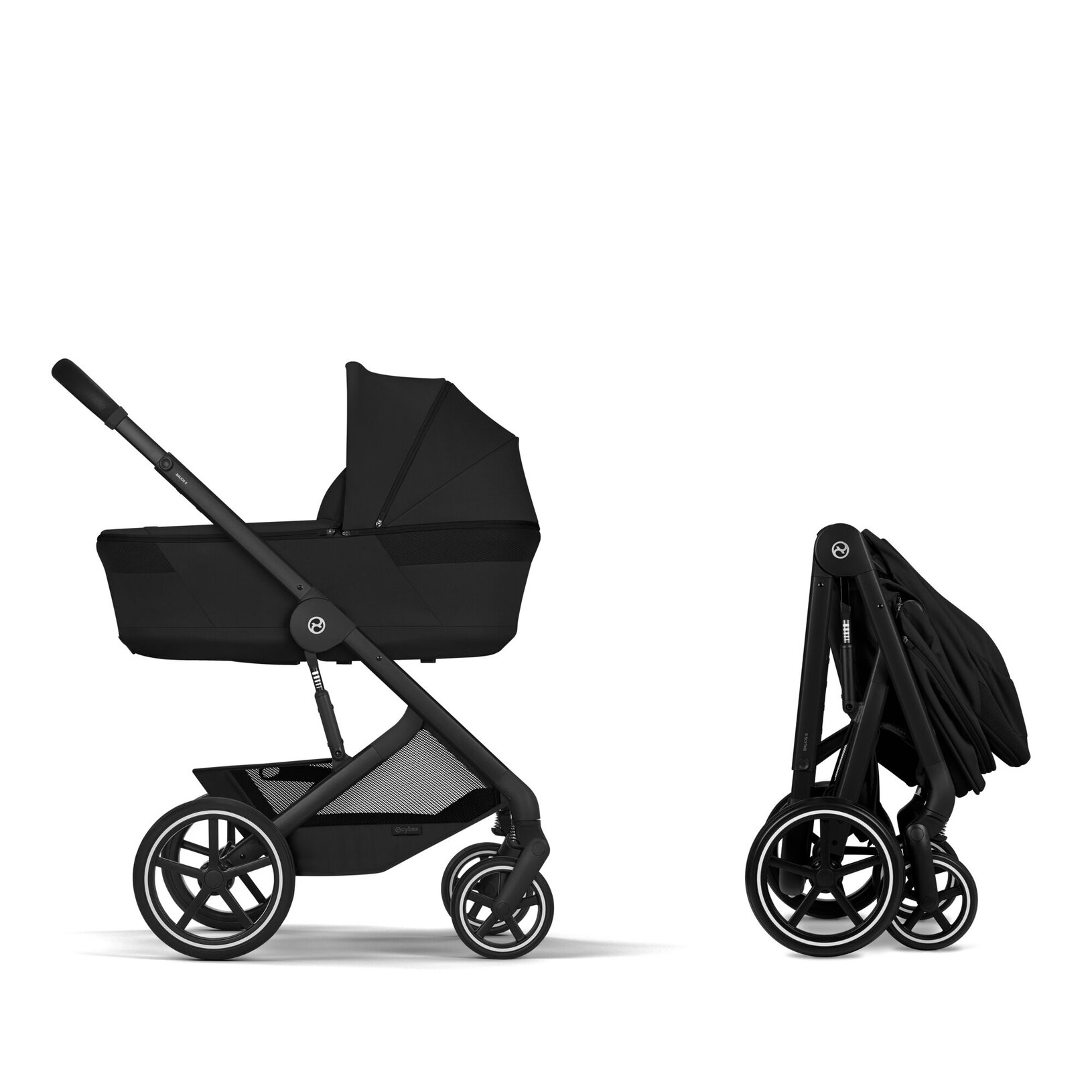 CYBEX BALIOS S LUX Kombinovaný kočík so skladacou vaničkou BLACK MOON BLACK 2026