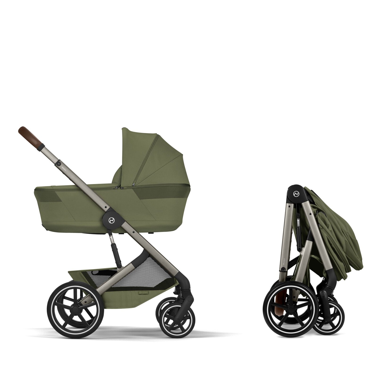 CYBEX BALIOS S LUX Kombinovaný kočík so skladacou vaničkou TAUPE MOSS GREEN 2026