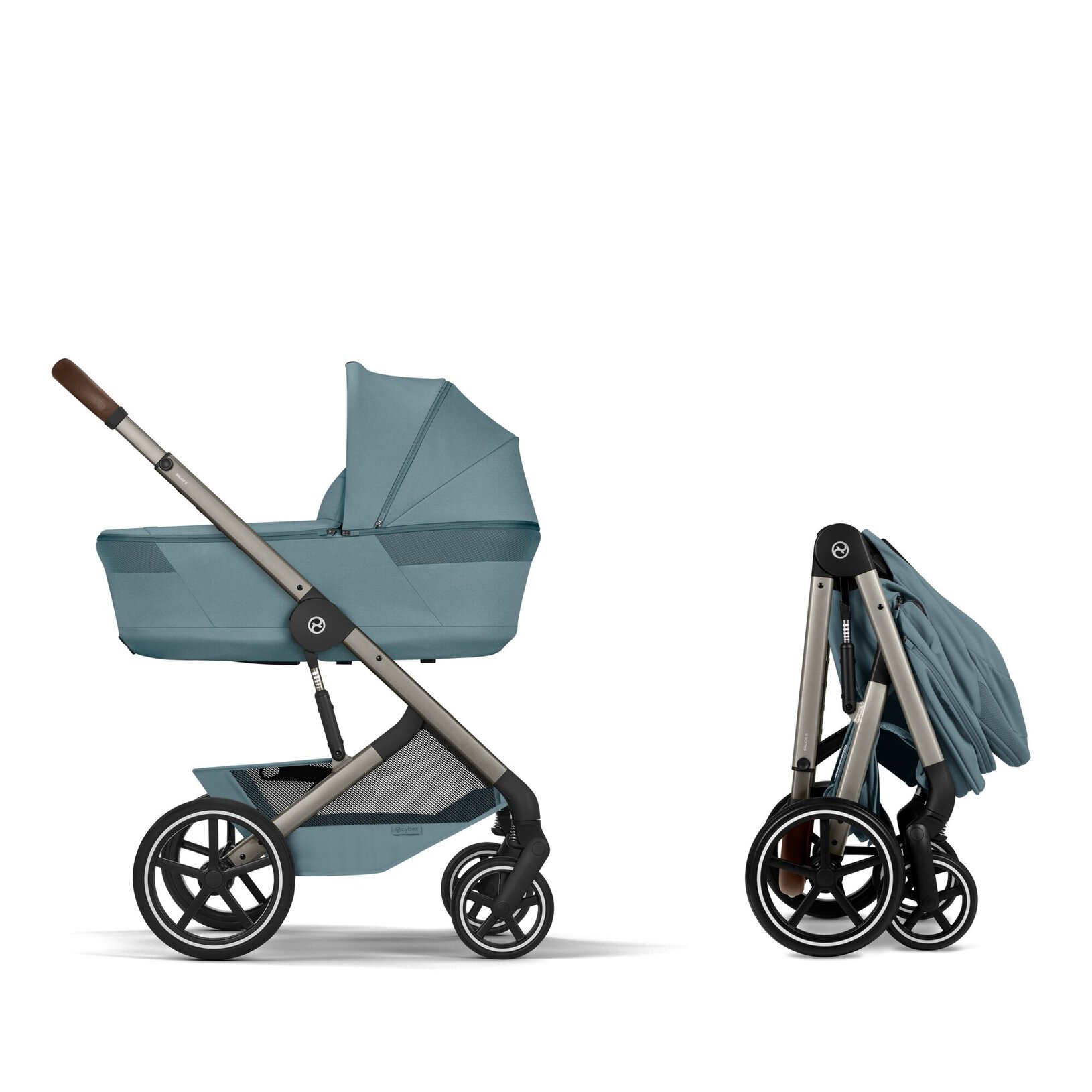 CYBEX BALIOS S LUX Kombinovaný kočík so skladacou vaničkou TAUPE STORMY BLUE 2026