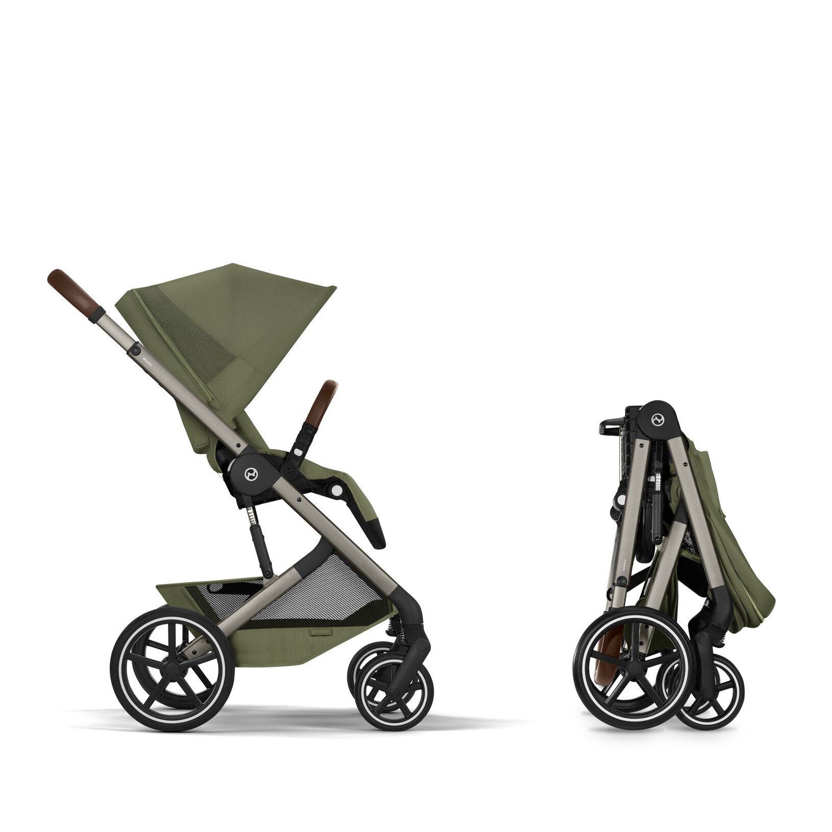CYBEX BALIOS S LUX Kombinovaný kočík so skladacou vaničkou TAUPE MOSS GREEN 2026