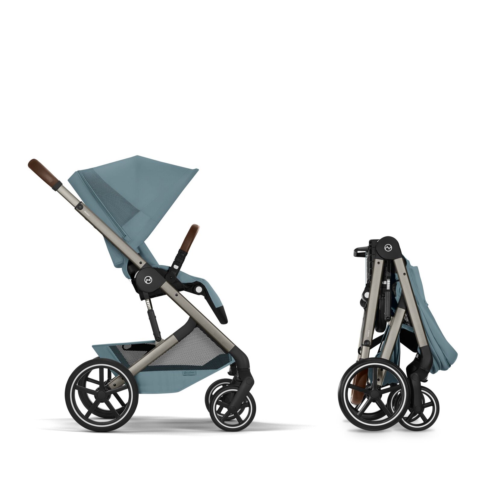 CYBEX BALIOS S LUX Kombinovaný kočík so skladacou vaničkou TAUPE STORMY BLUE 2026