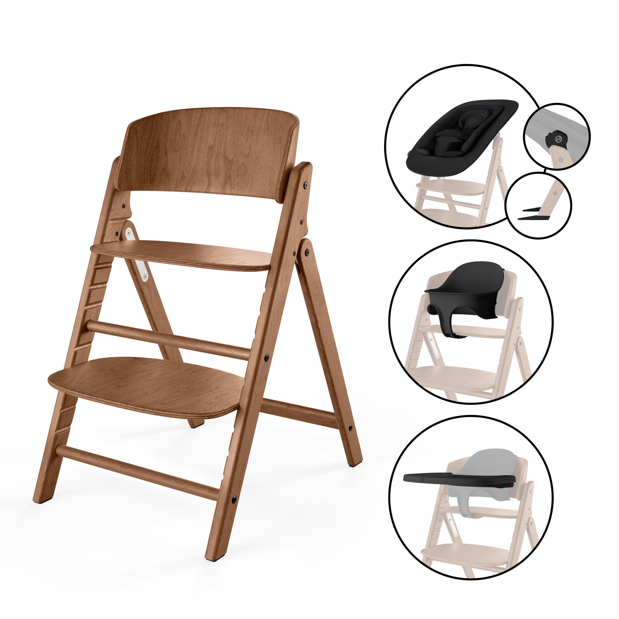CYBEX CLICK&FOLD Stolička Set 4v1 All Natural Dark