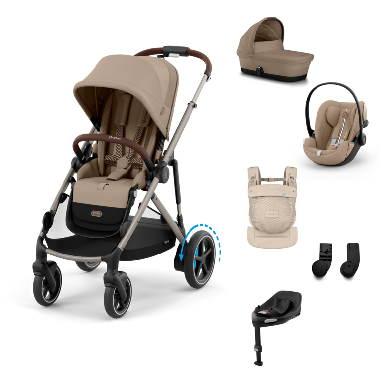 Cybex E-Gazelle S BUNDLE SET M + nosič AMYA 2026 -  Almond Beige - Taupe Rám