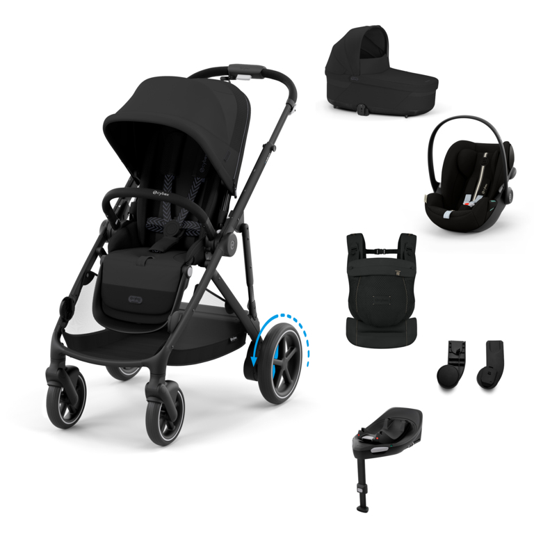 Cybex E-Gazelle S BUNDLE SET M + nosič AMYA 2026 -  Moon Black - Black Rám