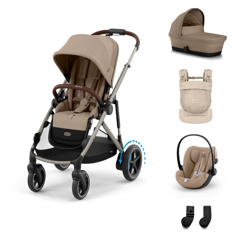 Cybex E-Gazelle S BUNDLE SET S + nosič AMYA 2026 -  Almond Beige - Taupe Rám