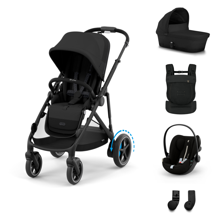 Cybex E-Gazelle S BUNDLE SET S + nosič AMYA 2026 -  Moon Black - Black Rám