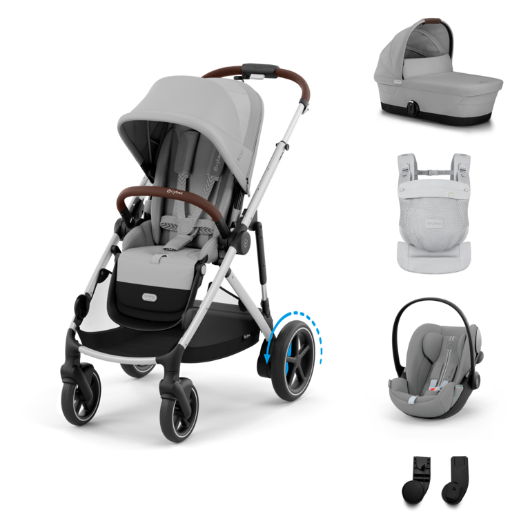 Cybex E-Gazelle S BUNDLE SET S + nosič AMYA 2026 -  Stone grey - Silver Rám