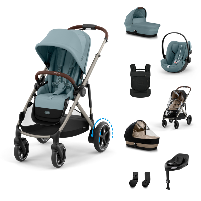 Cybex E-Gazelle S BUNDLE SET XL + nosič AMYA 2026 -  Stormy Blue - Taupe Rám