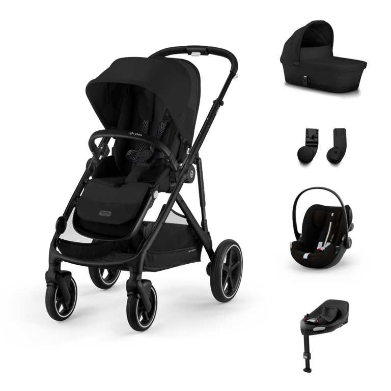 Cybex Gazelle S Kombinovaný kočík SET M - Moon Black - Black Rám