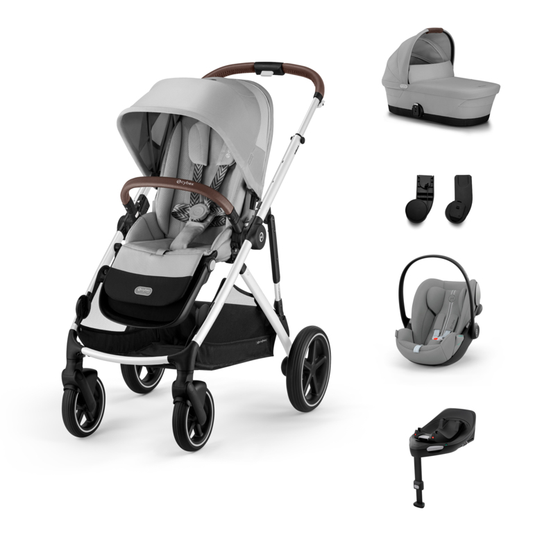 Cybex Gazelle S Kombinovaný kočík SET M -  Stone grey - Silver Rám