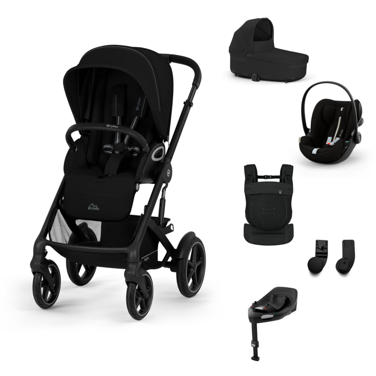 Cybex Gazelle S BUNDLE SET M + nosič AMYA 2026 -  Moon Black - Black Rám