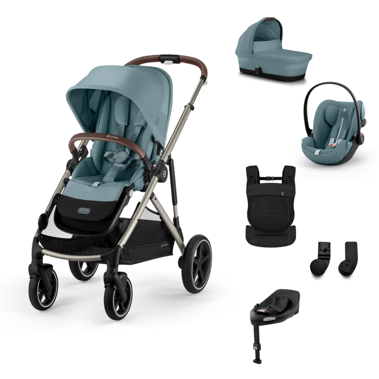 Cybex Gazelle S BUNDLE SET M + nosič AMYA 2026 -  Stormy Blue - Taupe Rám