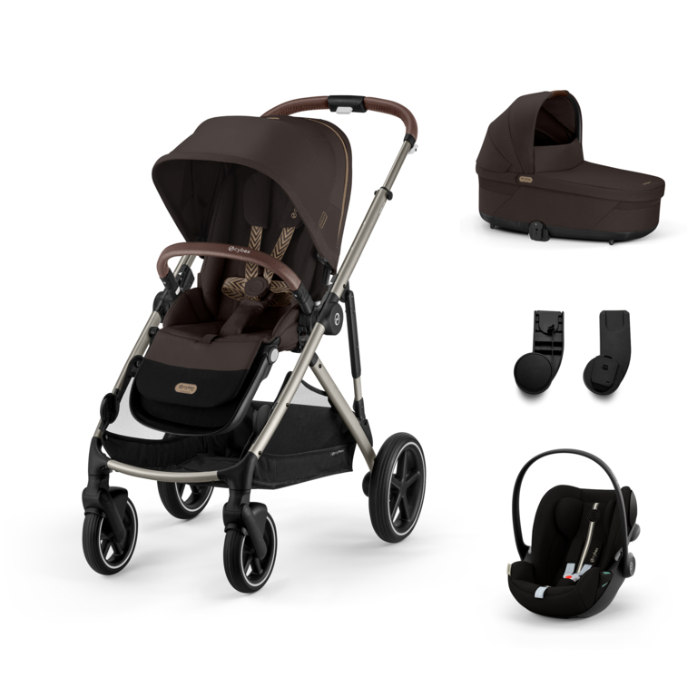 Cybex Gazelle S Kombinovaný kočík SET S - Chocolate Brown - Taupe Rám