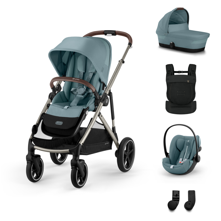 Cybex Gazelle S BUNDLE SET S + nosič AMYA 2026 -  Stormy Blue - Taupe Rám