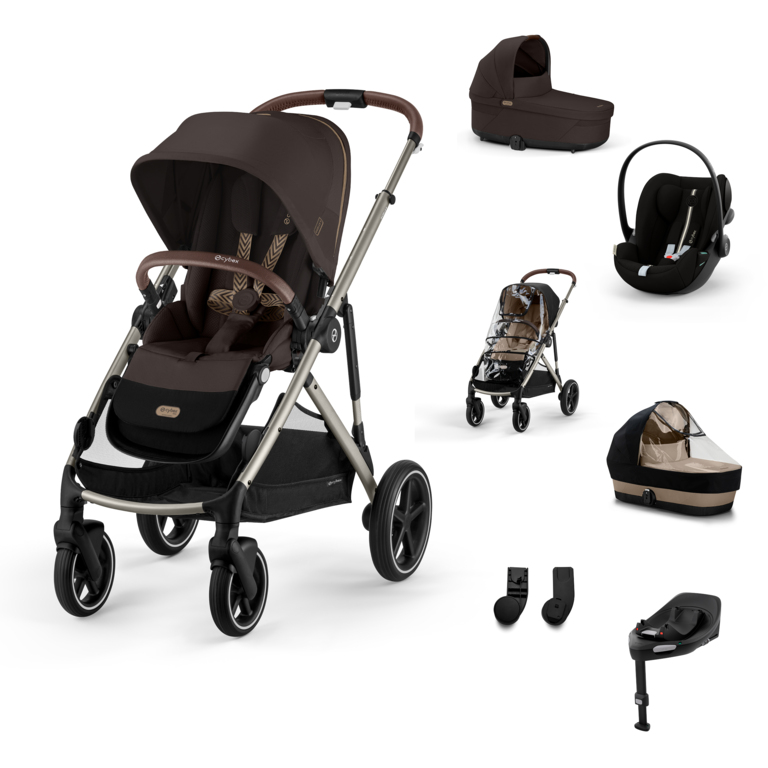 Cybex Gazelle S Kombinovaný kočík SET XL - Chocolate Brown - Taupe Rám