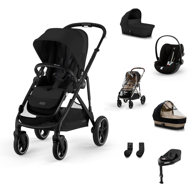 Cybex Gazelle S Kombinovaný kočík SET XL - Moon Black - Black Rám
