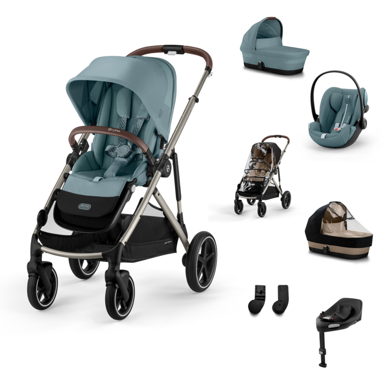 Cybex Gazelle S Kombinovaný kočík SET XL - Stormy Blue - Taupe Rám