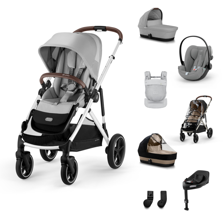 Cybex Gazelle S BUNDLE SET XL + nosič AMYA 2026 -  Stone grey - Silver Rám