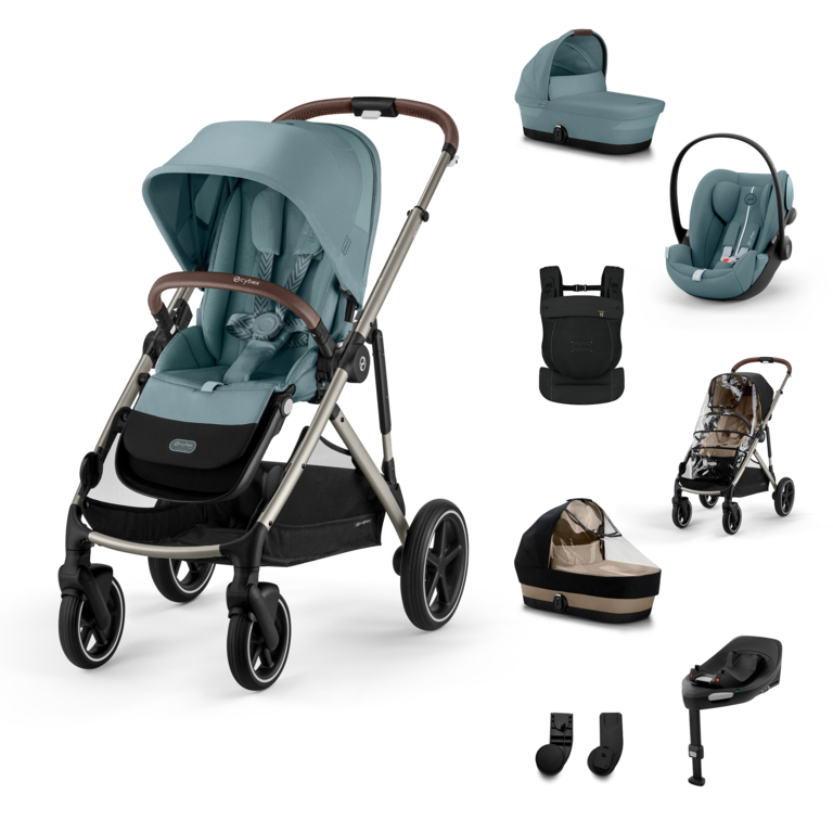 Cybex Gazelle S BUNDLE SET XL + nosič AMYA 2026 -  Stormy Blue - Taupe Rám