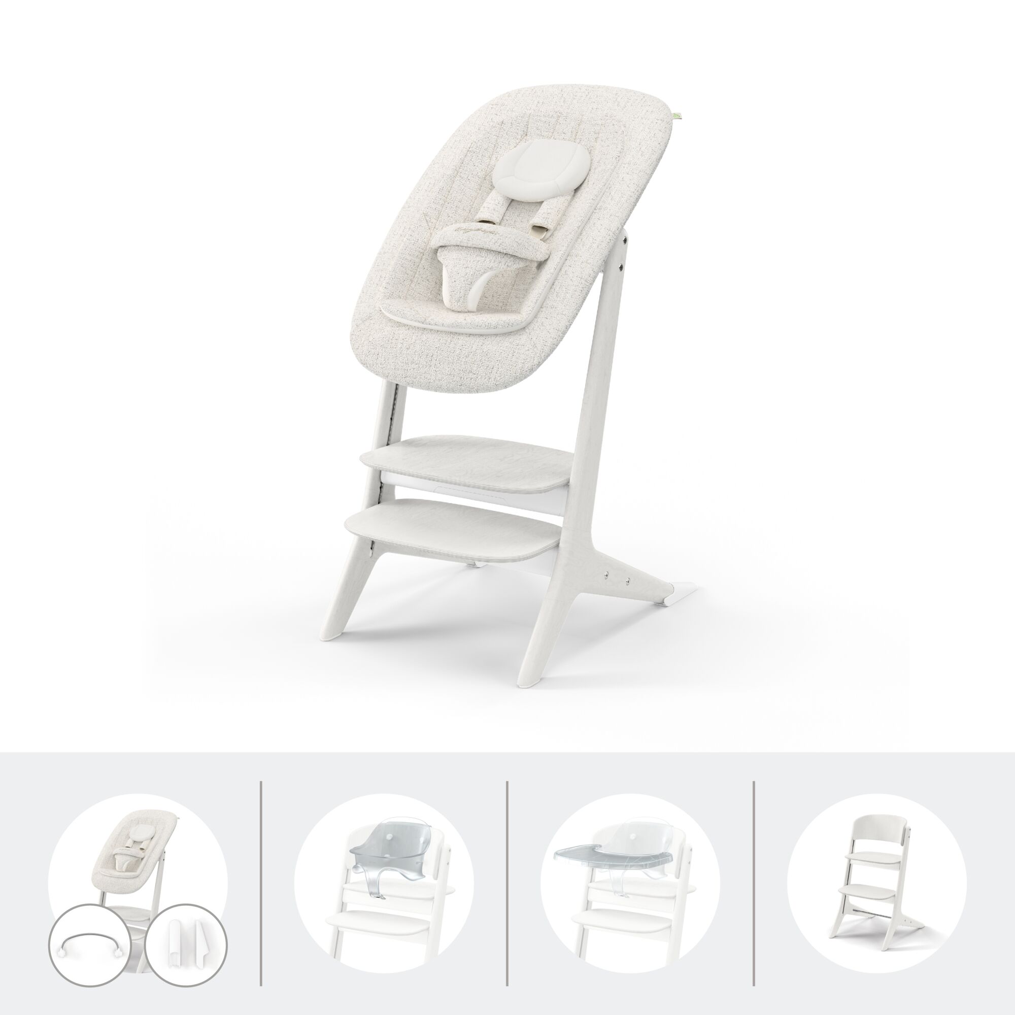 CYBEX LEMO PLATINUM 4v1 Jedálenská stolička White Wood