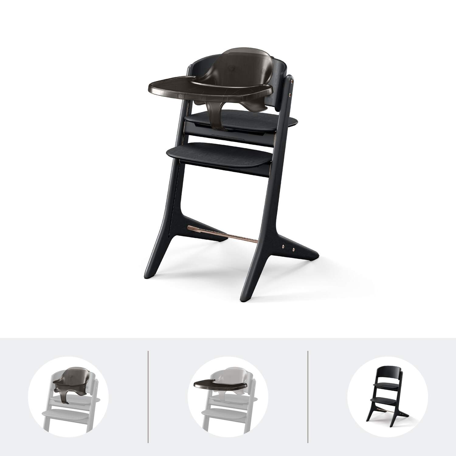 CYBEX LEMO PLATINUM 3v1 Jedálenská stolička Black Wood