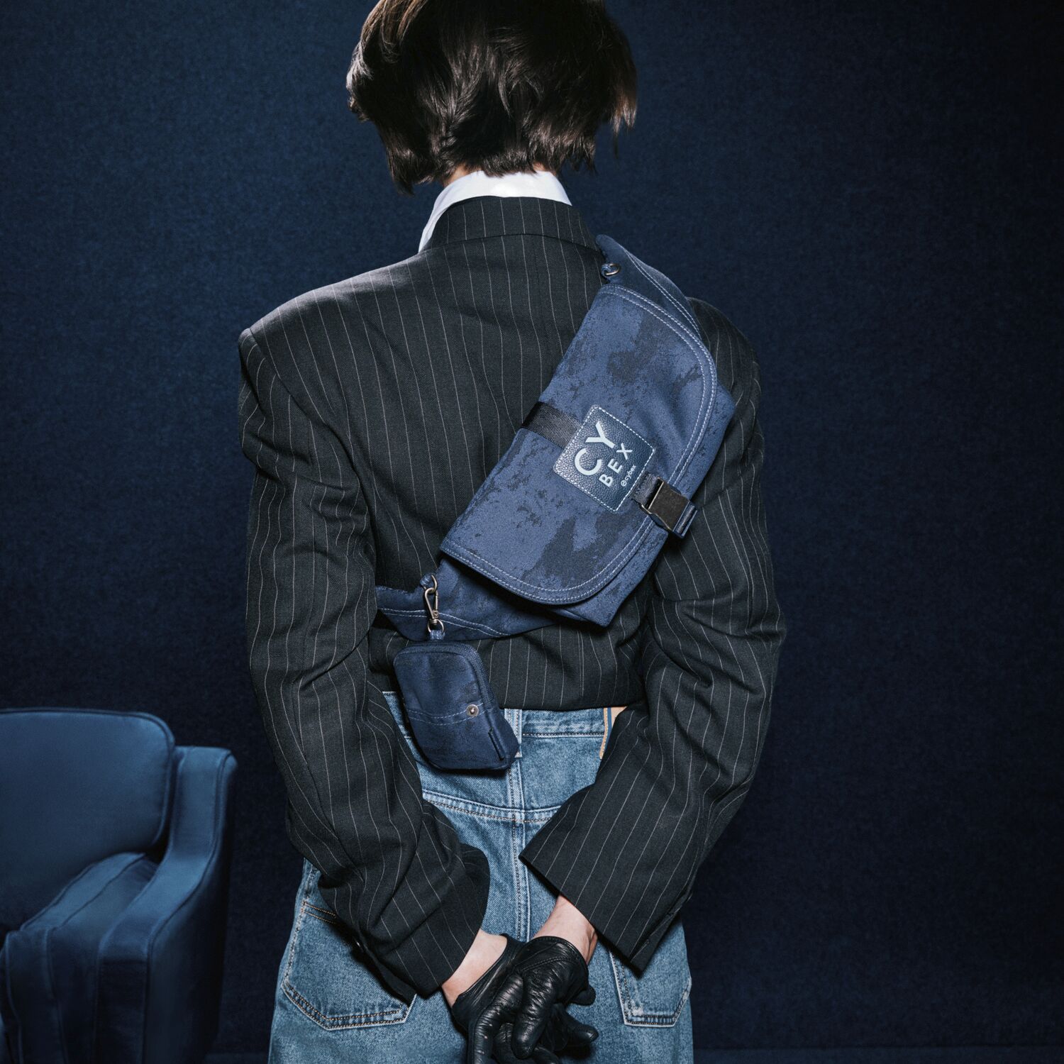 CYBEX Ľadvinka Belt Bag Rebellious Luxury Denim Blue