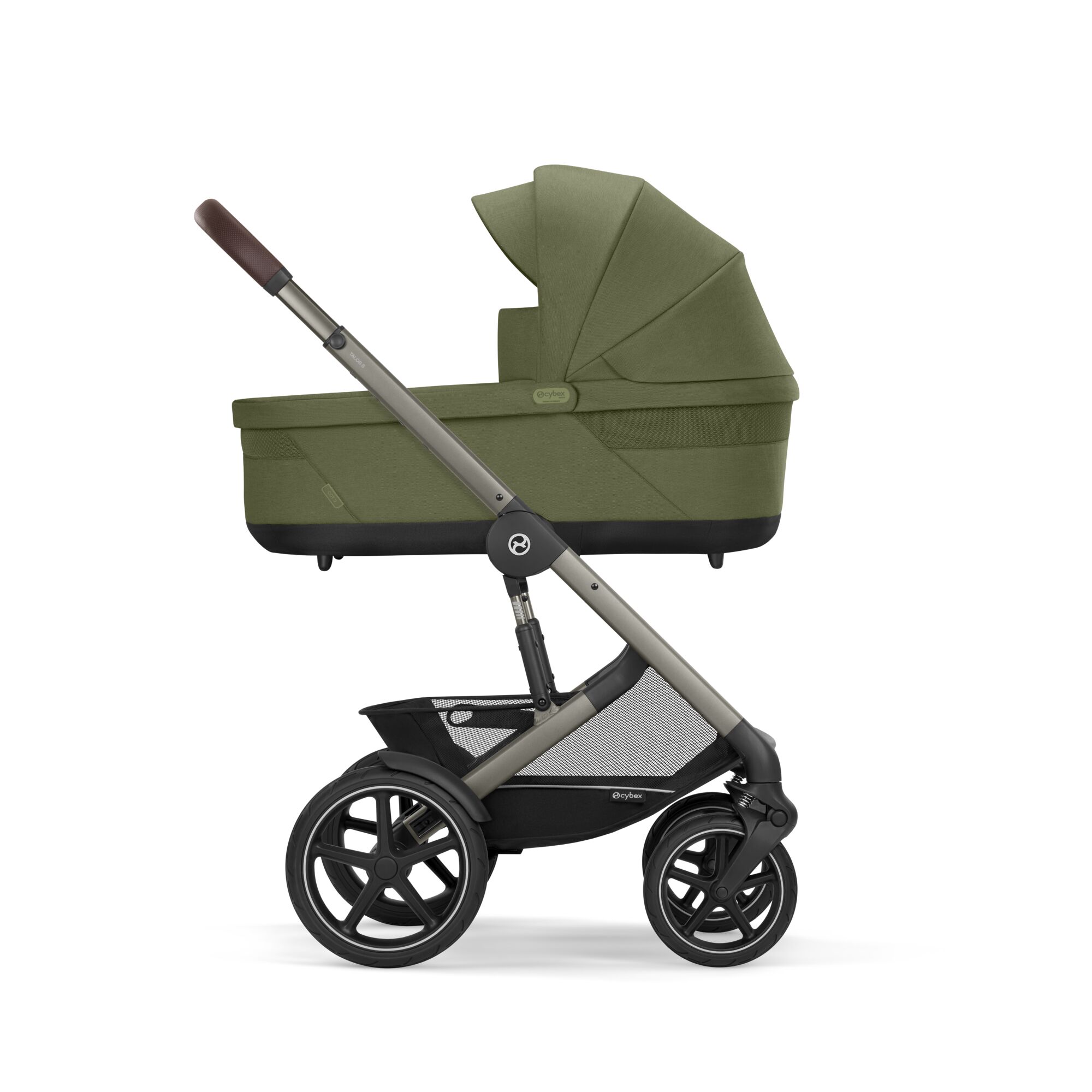 CYBEX Kombinovaný kočík TALOS S LUX Moss Green - taupe rám