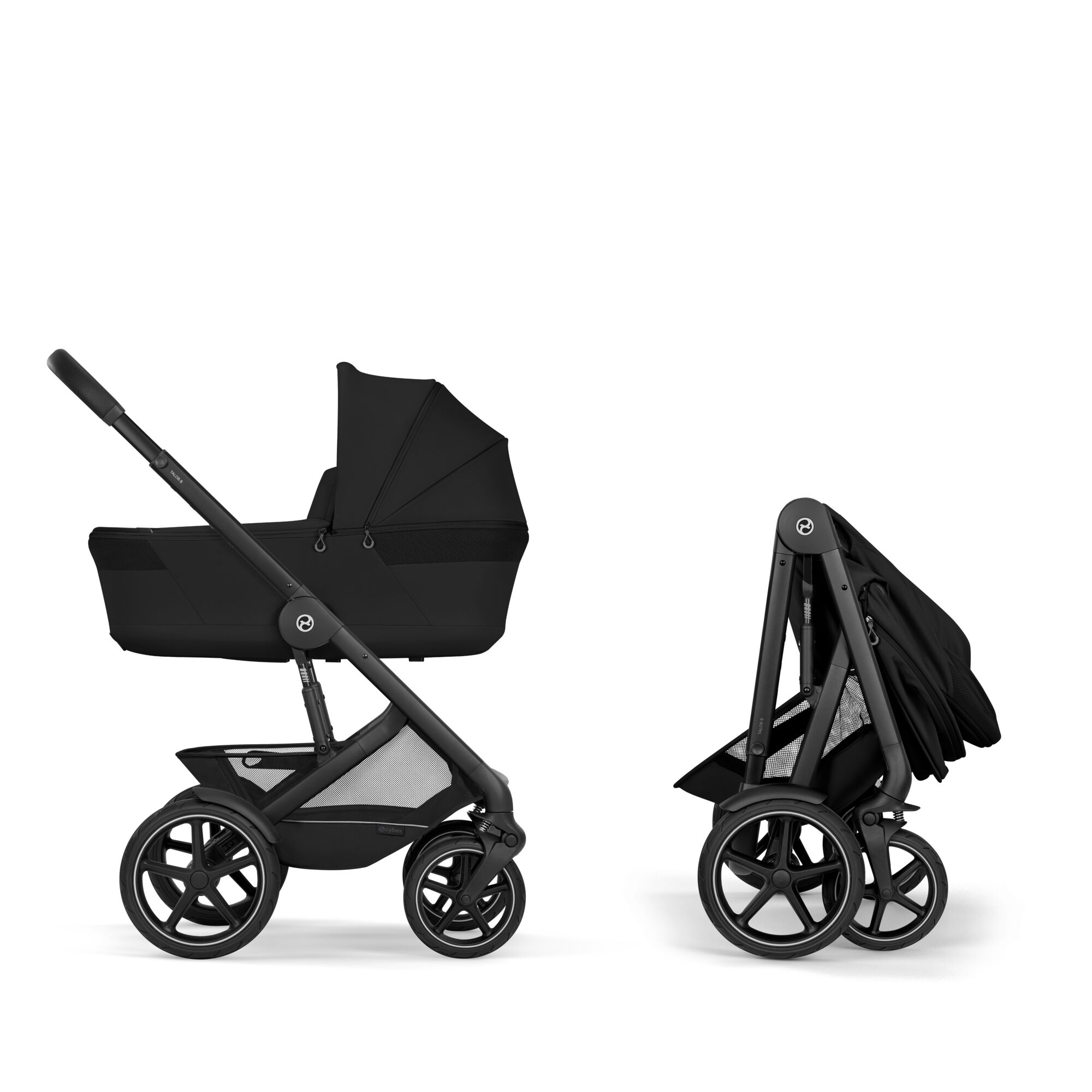 CYBEX TALOS S LUX Kombinovaný kočík so skladacou vaničkou BLACK MOON BLACK 2026